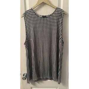 J.Jill Wearever Collection Women's Black And White Ginger Plaid 2X